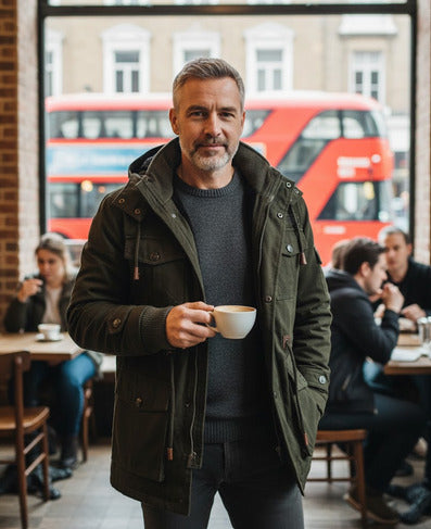 Jacket town to trail - Warm utility Jacket - Fleece faux - smart casual winter - men´s field jacket