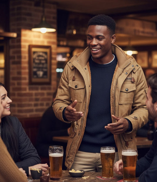 Jacket town to trail - Warm utility Jacket - Fleece faux - smart casual winter - men´s field jacket