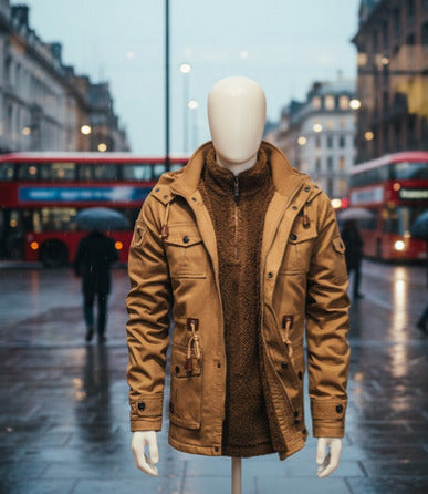 Jacket town to trail - Warm utility Jacket - Fleece faux - smart casual winter - men´s field jacket