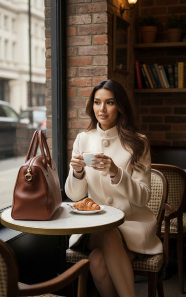 The Lady´s Companion - Women's cream apricot coat