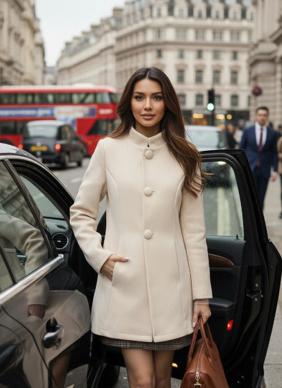 The Lady´s Companion - Women's cream apricot coat