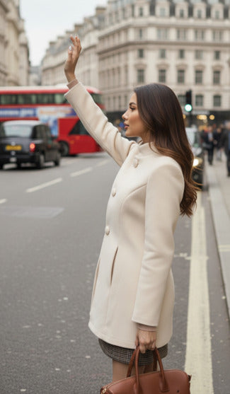 The Lady´s Companion - Women's cream apricot coat